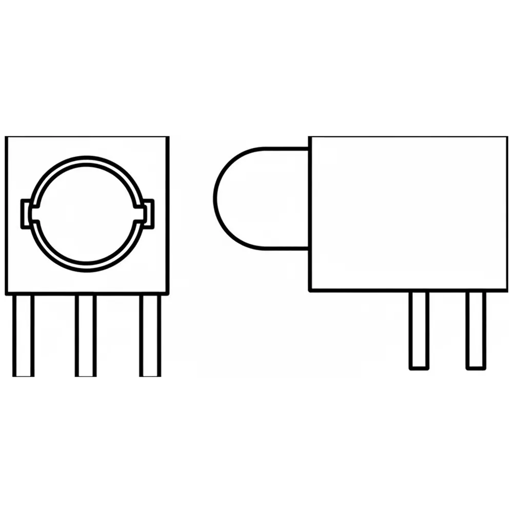 DIALIGHT 550 Series LED Circuit Board Indicator Red Illumination Color 2 mA If - Forward Current, 550-1105F