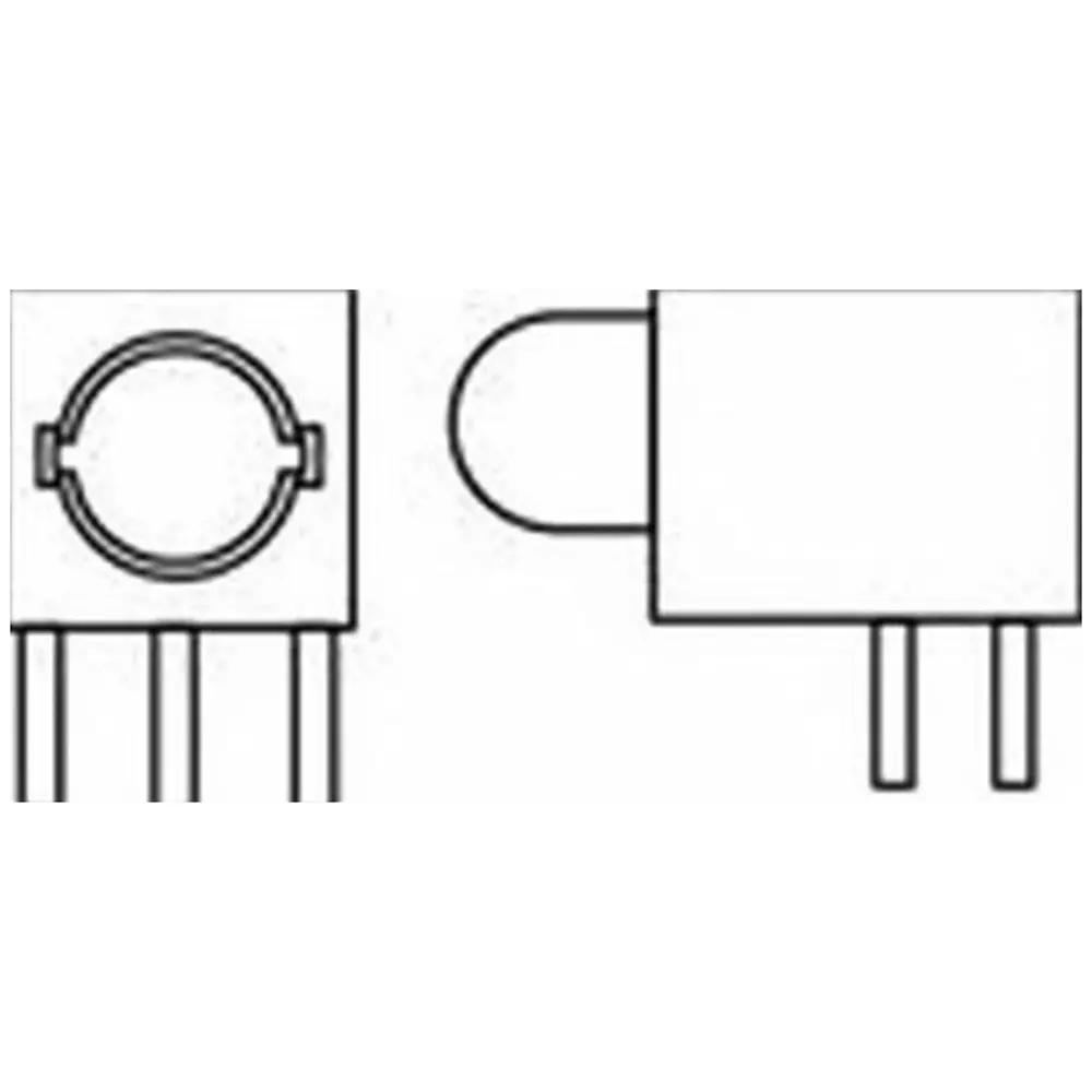 DIALIGHT 550 Series LED Circuit Board Indicator Yellow Illumination Color 2 mA If - Forward Current, 550-1207F