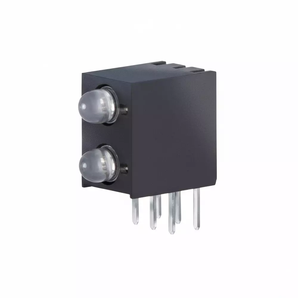 KINGBRIGHT LED Circuit Board Indicator Red & Green Illumination Color 3 mm LED Size 20 mA If - Forward Current, WP130WCP/2EGW