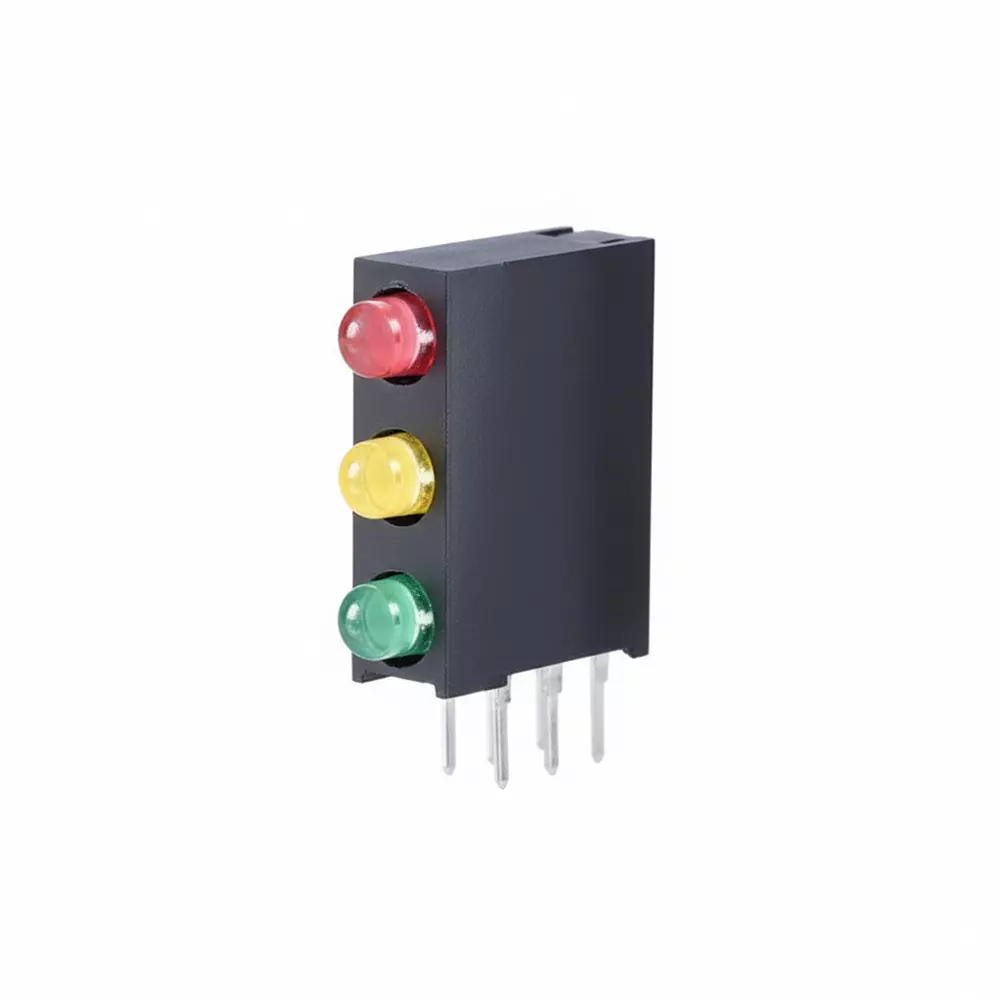 KINGBRIGHT LED Circuit Board Indicator Red, Yellow, Green Illumination Color T-1 (3 mm) LED Size, WP934SA/IYGD5V