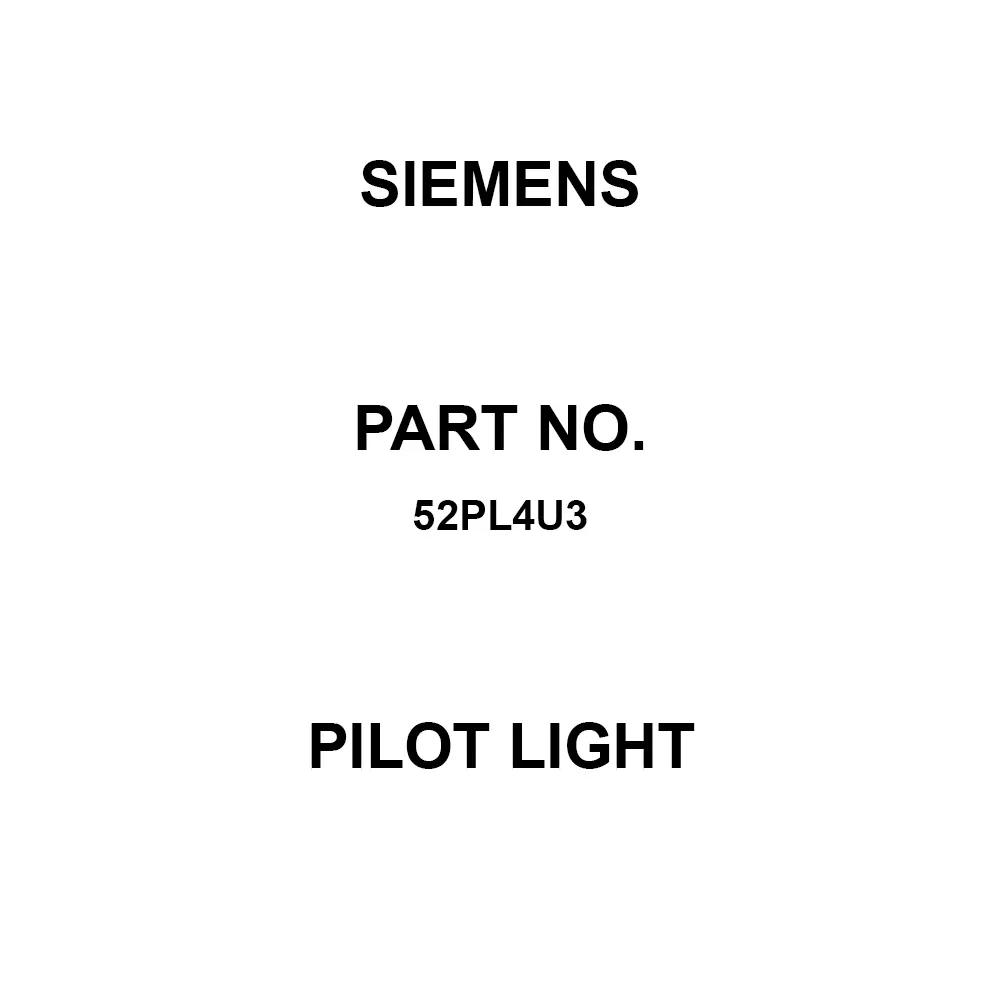 Siemens Pilot Light Panel Mount Screw Terminal, 52PL4U3