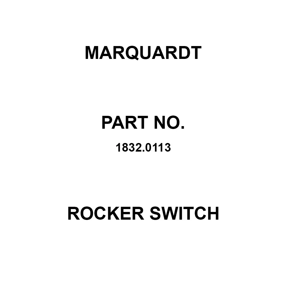 MARQUARDT Rocker Switch 16 Amp Panel Mount Rocker Actuator, 1832.0113