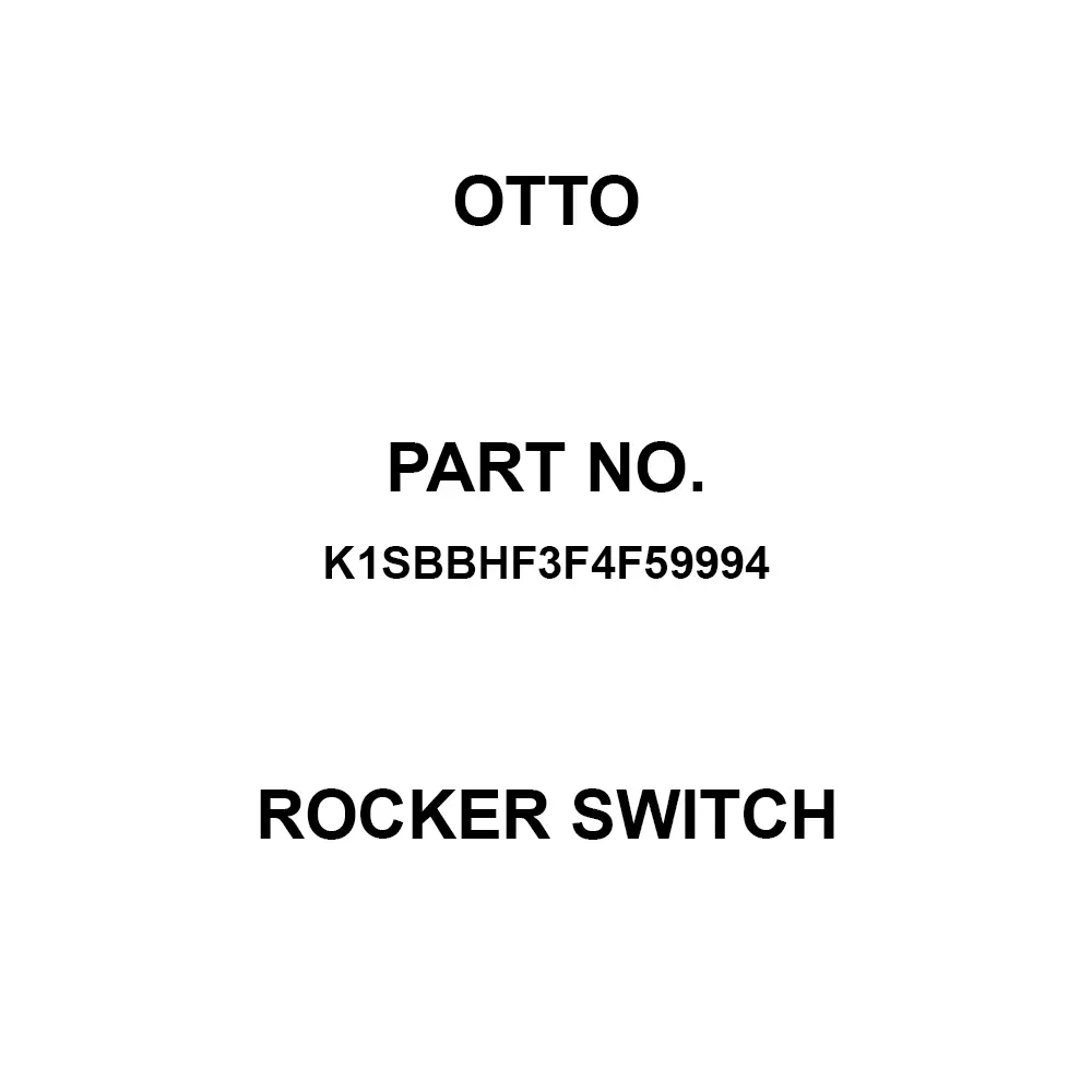 Otto Sealed Rocker Switch 50 mA Panel Mount, K1SBBHF3F4F59994