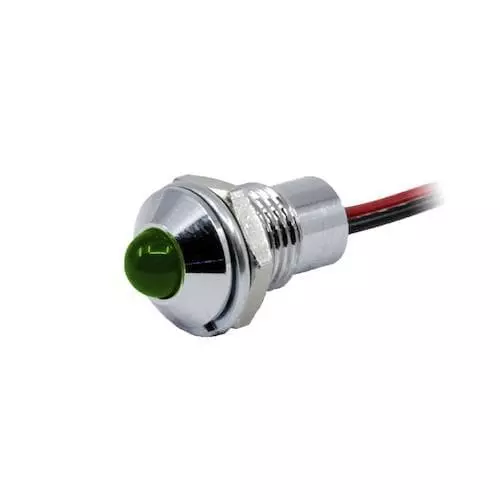 VCC LED Panel Mount Indicator Green 520 nm Wavelength/Colour Temperature, CC-1-3054-9920-I