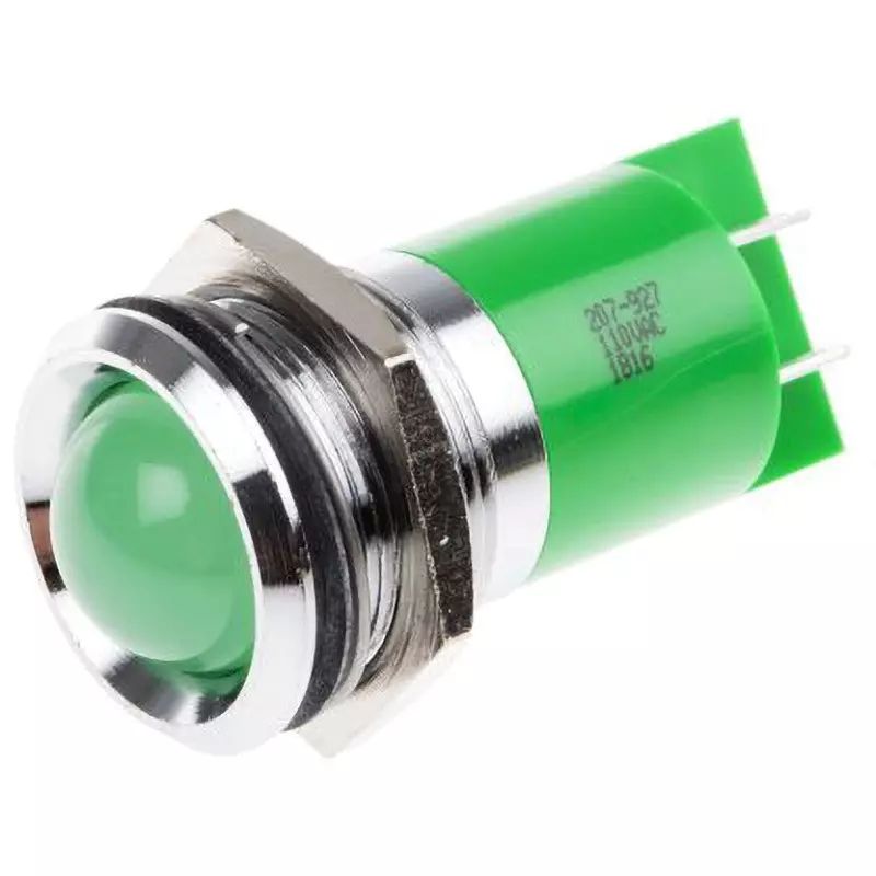 RS PRO LED Indicator Light 6 mA Rated Current Green, 207-927