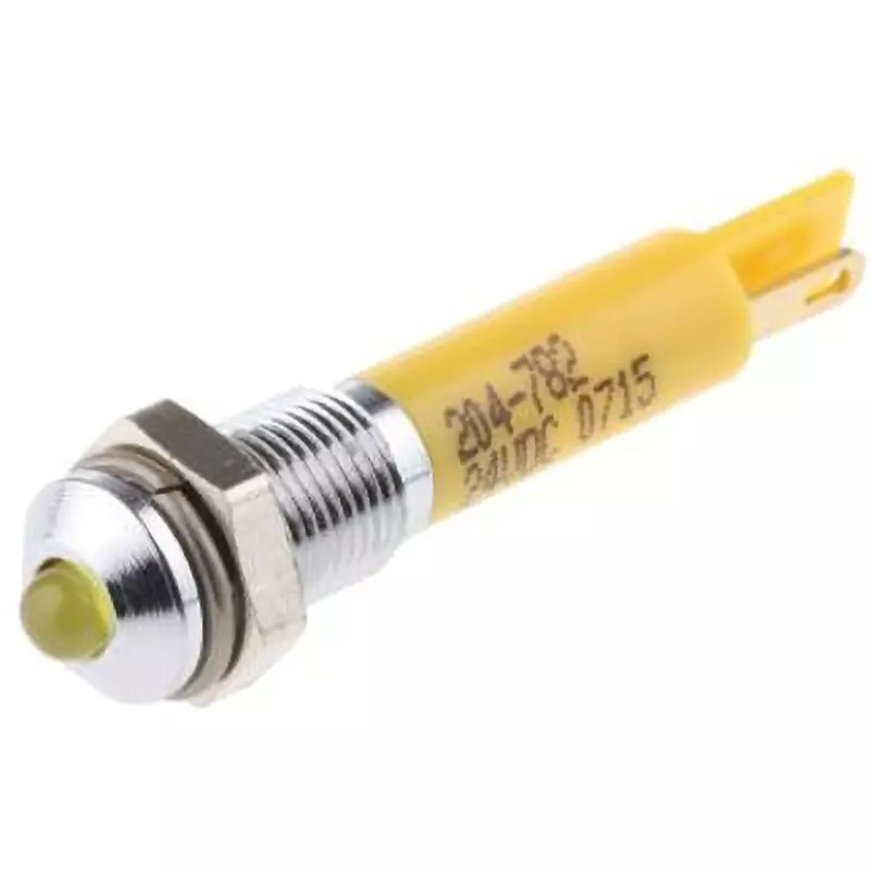 RS PRO LED Indicator Light 20 mA Rated Current Yellow, 204-782