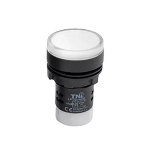 TNI 22.5 mm Cut Out Diameter LED Universal Lamp White Color 12-240 V AC/DC Rated Voltage and IP20 Protection Rating, XLP22-AD230-W