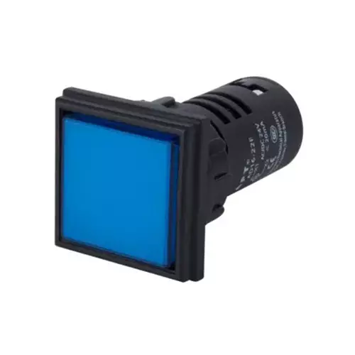 Sibass Electric Square Pilot Lamp Blue 24/220 V AC Size 16 mm, SE-TA16-CF (Pack of 200)