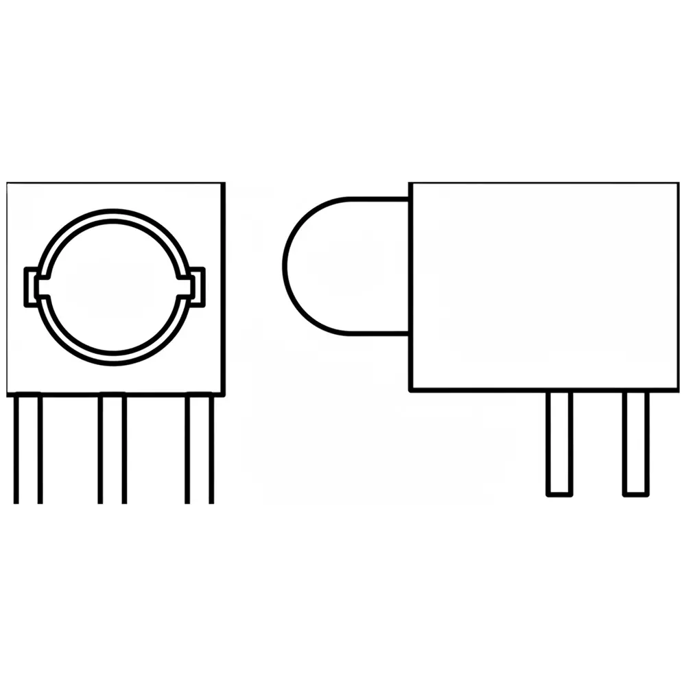 DIALIGHT 550 Series LED Circuit Board Indicator Red Illumination Color 13 mA If - Forward Current, 550-0505F