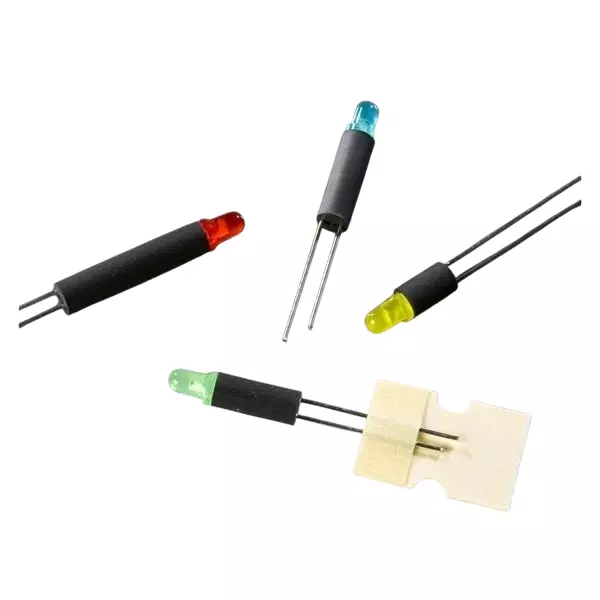 BIVAR LED Circuit Board Indicator Green Illumination Color 3 mm LED Size 20 mA If - Forward Current, ELM54303GD