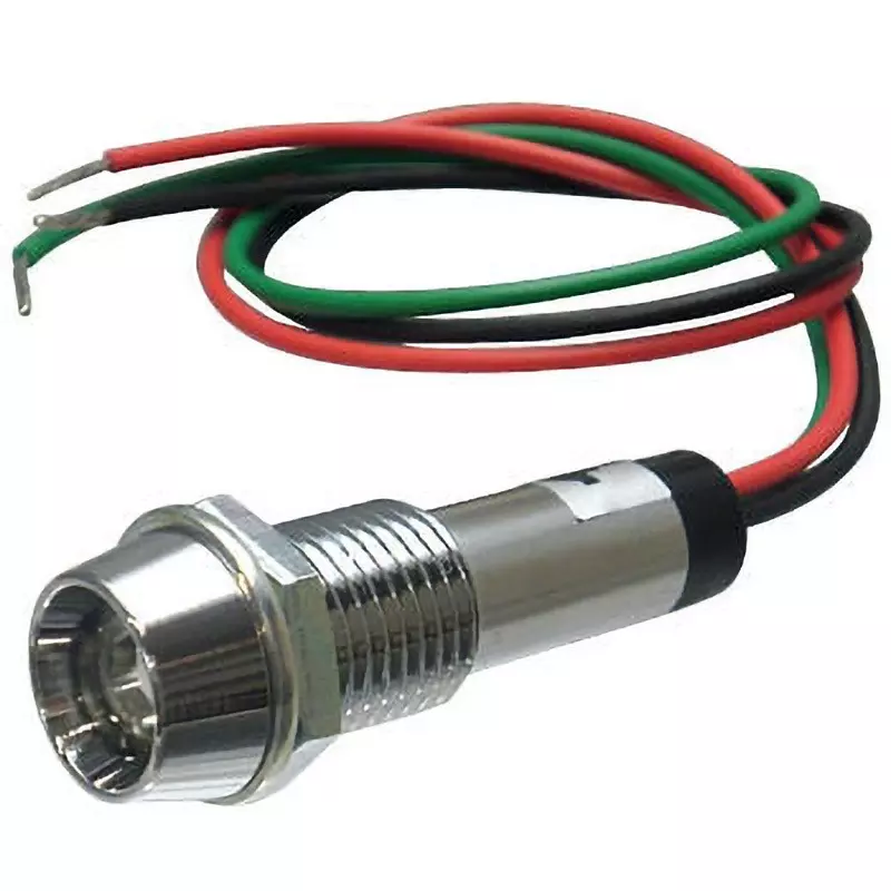 MARUYASU DENGYO LED Indicator Light DC 24 V Round Φ10.2 mm Mounting Dia Red-green, DB24-19CRGKA