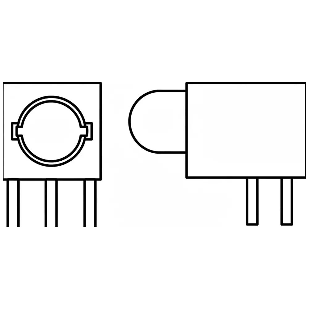 DIALIGHT 550 Series LED Circuit Board Indicator Red Illumination Color 13 mA If - Forward Current, 550-0507F