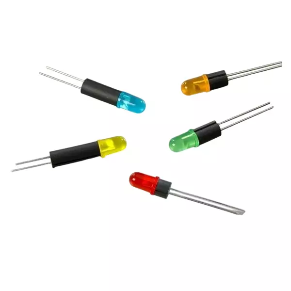 BIVAR LED Circuit Board Indicator Yellow Illumination Color 5 mm LED Size 20 mA If - Forward Current, ELM15005YD