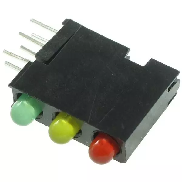 DIALIGHT LED Circuit Board Indicator Red & Green Illumination Color 3 mm LED Size 10 mA If - Forward Current, 564-0100-122F