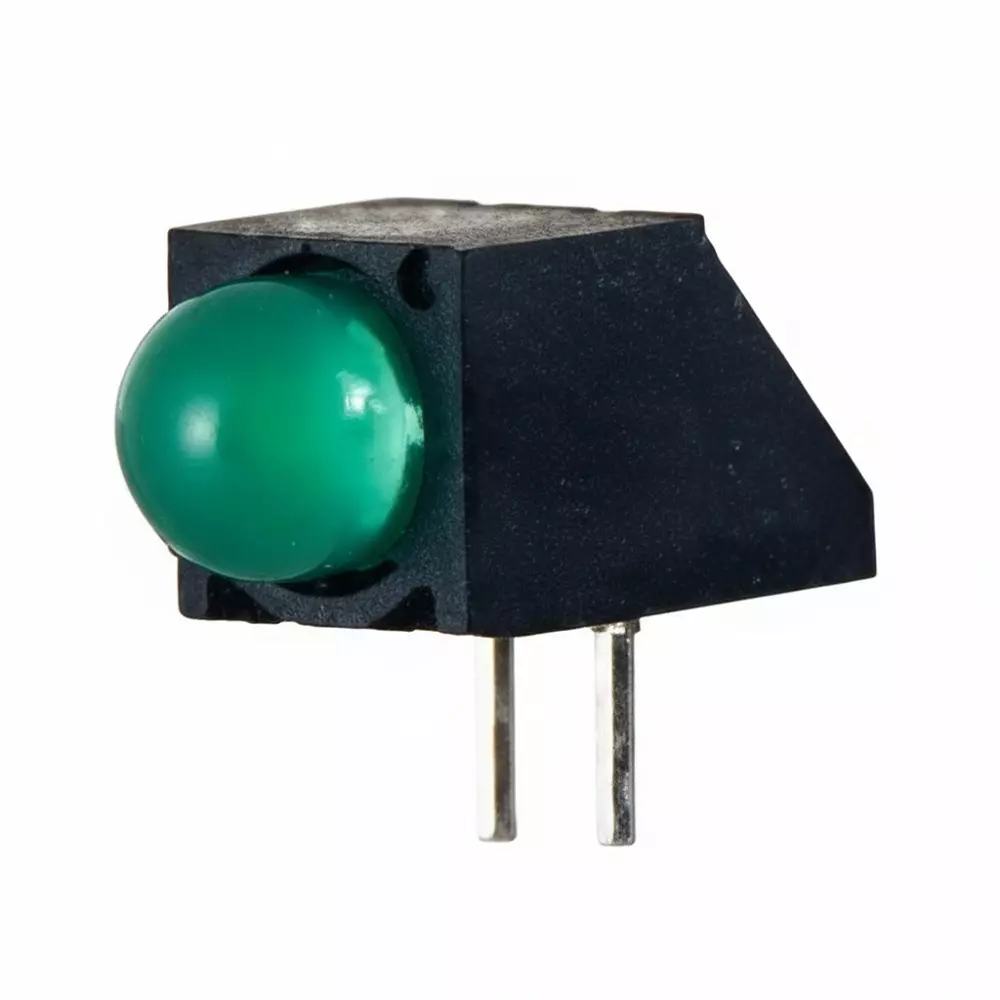 DIALIGHT LED Circuit Board Indicator Green Illumination Color 5 mm LED Size 20 mA If - Forward Current, 550-0205-100F