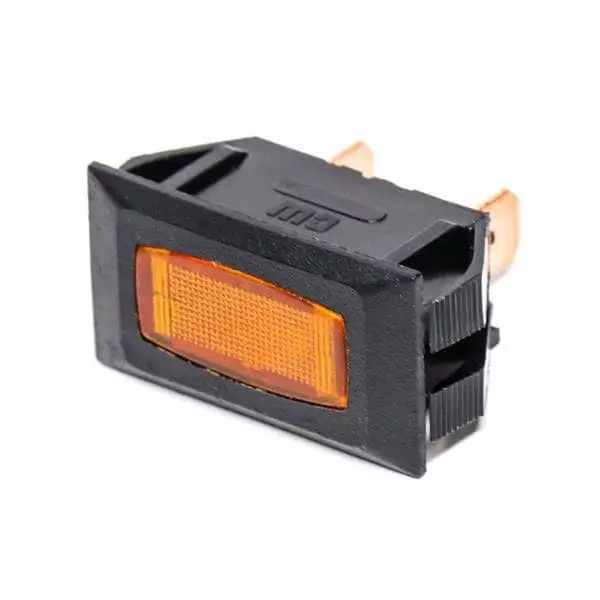 CW LED Indicator Light Panel Mount Solder Lug Amber 14 V, GIL-2000-2020