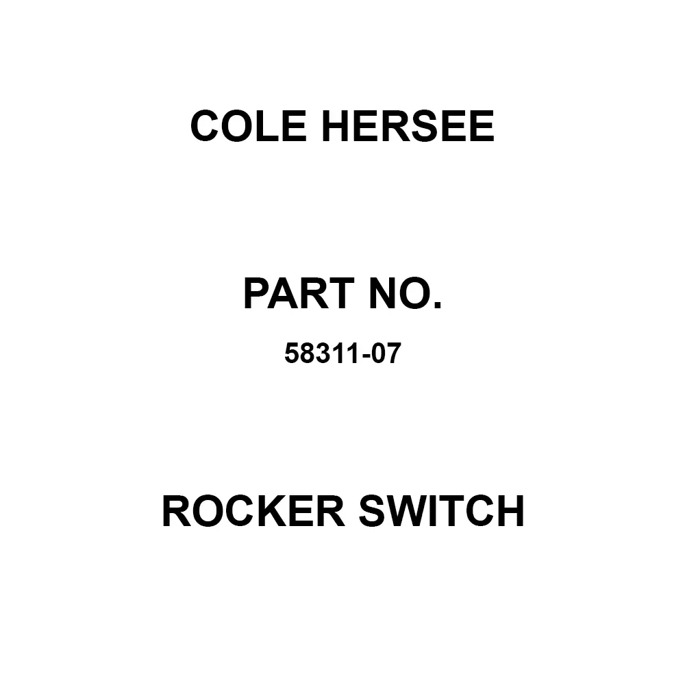Cole Hersee Rocker Switch 15 & 25 Amp Panel Mount, 58311-07