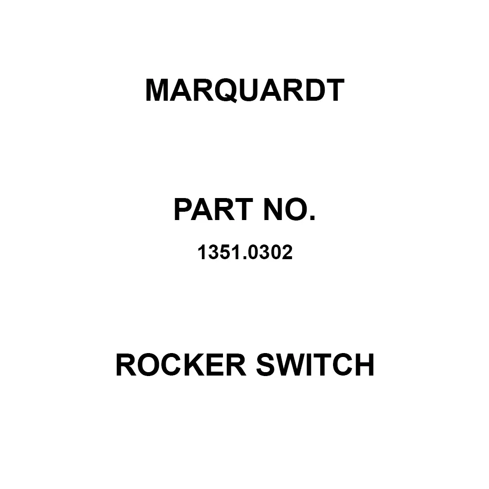 MARQUARDT Trigger Rocker Switch Panel Mount 250 V AC DPST, 1351.0302