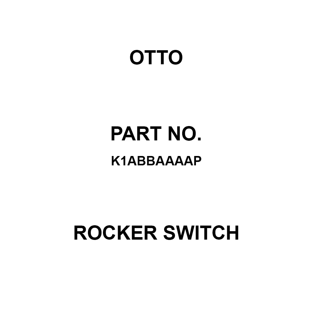 Otto Sealed Rocker Switch 5 & 16 Amp Panel Mount Rocker Actuator, K1ABBAAAAP