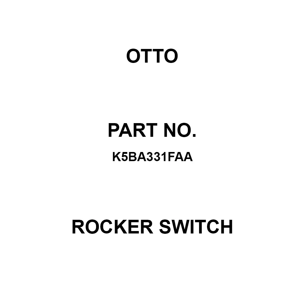 Otto Sealed Rocker Switch 16 & 20 Amp Panel Mount, K5BA331FAA