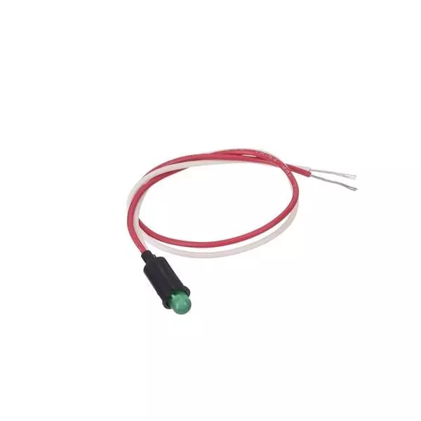 VCC LED Panel Mount Indicator Green Snap-In Mount 2.2 V Vf - Forward Voltage 20 mA If - Forward Current, 5100A23