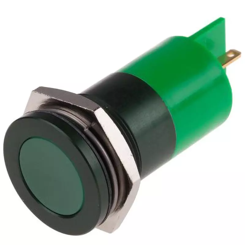 RS PRO LED Indicator Light 40 mA Rated Current Green, 898-7716