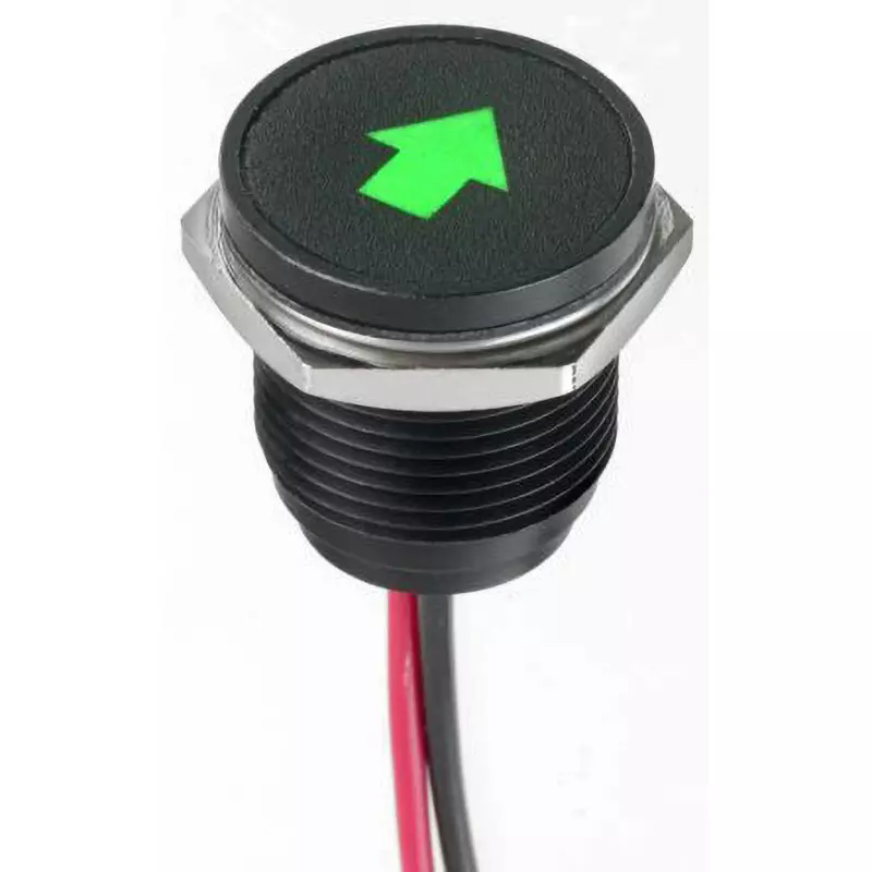 APEM LED Indicator Light 20 mA Rated Current 12 DC Rated Voltage 16 mm Mounting Hole, Q16F5BXXHG12E-3K6