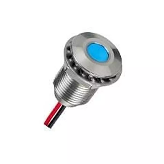 APEM LED Indicator Light Panel Mount Wire Leads Green 12 V, Q10F5SXXHG12E