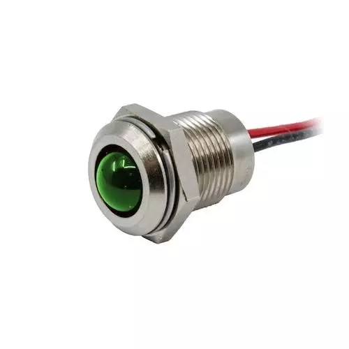 VCC LED Panel Mount Indicator Green Front Mount 2.1 V Vf - Forward Voltage 20 mA If - Forward Current, CL-1-2008-9908-I