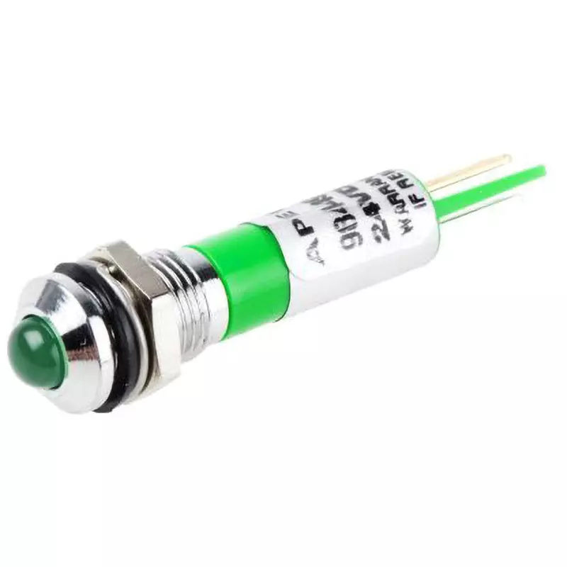 RS PRO LED Indicator Light 20 mA Rated Current Green, 838-5542
