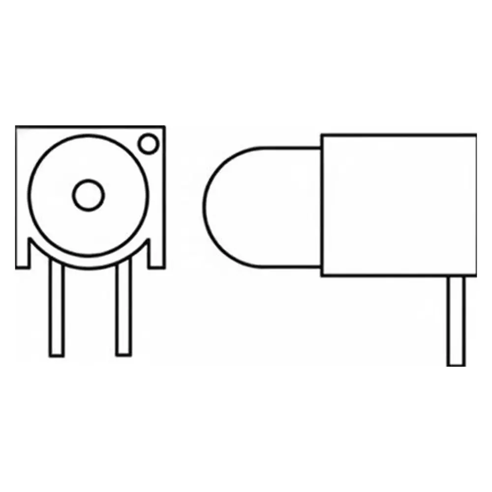 DIALIGHT 550 Series LED Circuit Board Indicator Red Illumination Color 10 mA If - Forward Current, 550-2405F