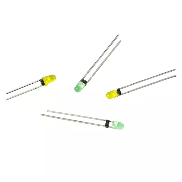 BIVAR LED Circuit Board Indicator Yellow Illumination Color 3 mm LED Size 20 mA If - Forward Current, ELM70303YD