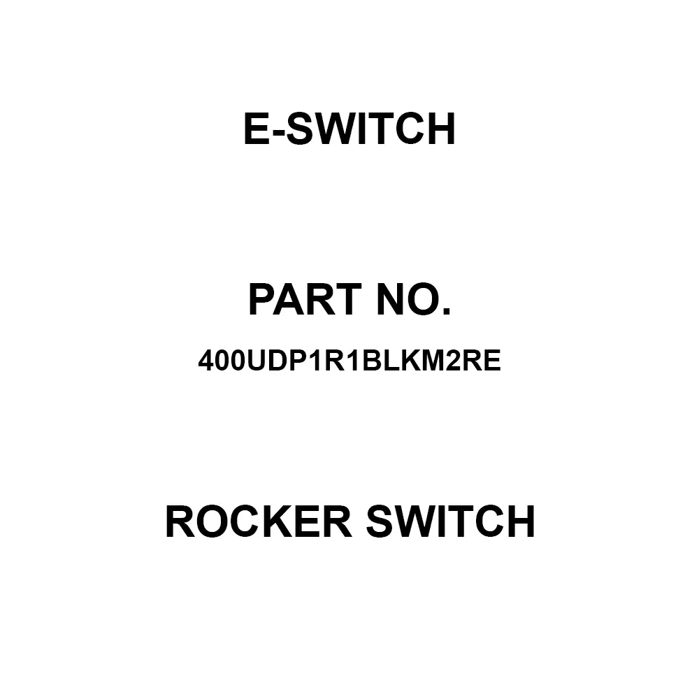 E-SWITCH Ultraminiature Rocker Switch Through Hole Mount 20 V AC DPDT PC Pin Terminal Black, 400UDP1R1BLKM2RE
