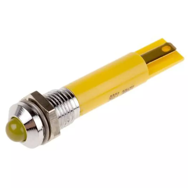 RS PRO LED Indicator Light 20 mA Rated Current Yellow, 210-434