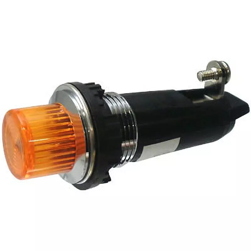 MARUYASU DENGYO LED Indicator Light AC200/220 V Round Φ16.5 mm Mounting Dia Orange, NB2531OL