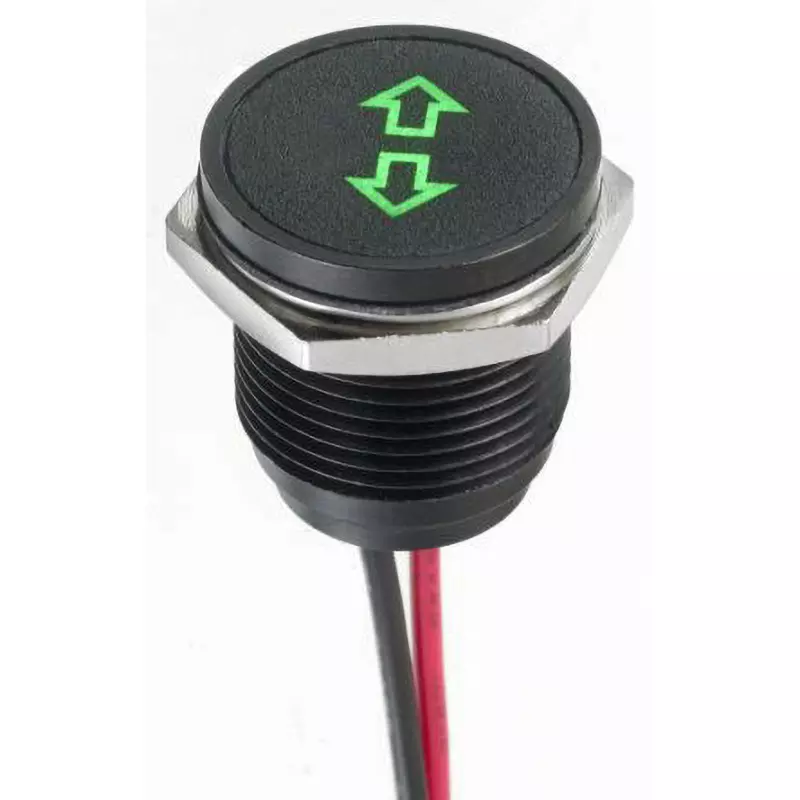 APEM LED Indicator Light 20 mA Rated Current 12 DC Rated Voltage 16 mm Mounting Hole, Q16F5BXXHG12E-3AH