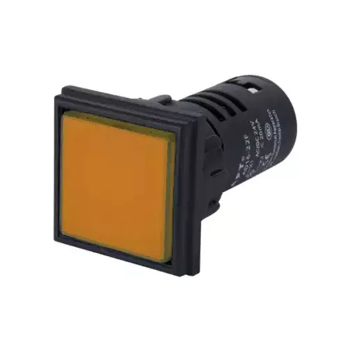 Sibass Electric Square Pilot Lamp Yellow 24/220 V AC Size 16 mm, SE-TA16-CF (Pack of 200)