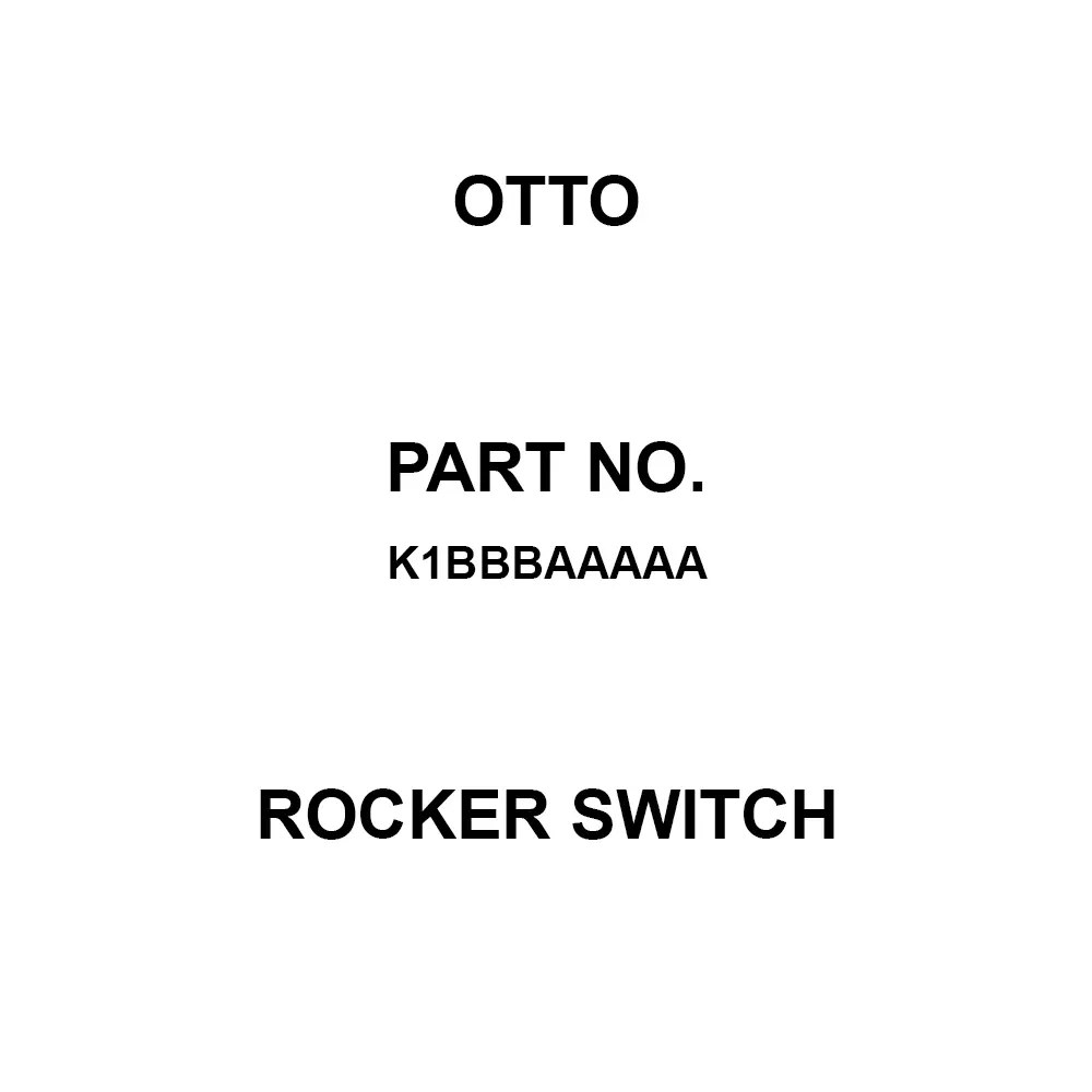 Otto Sealed Rocker Switch 5 & 16 Amp Panel Mount Rocker Actuator, K1BBBAAAAA