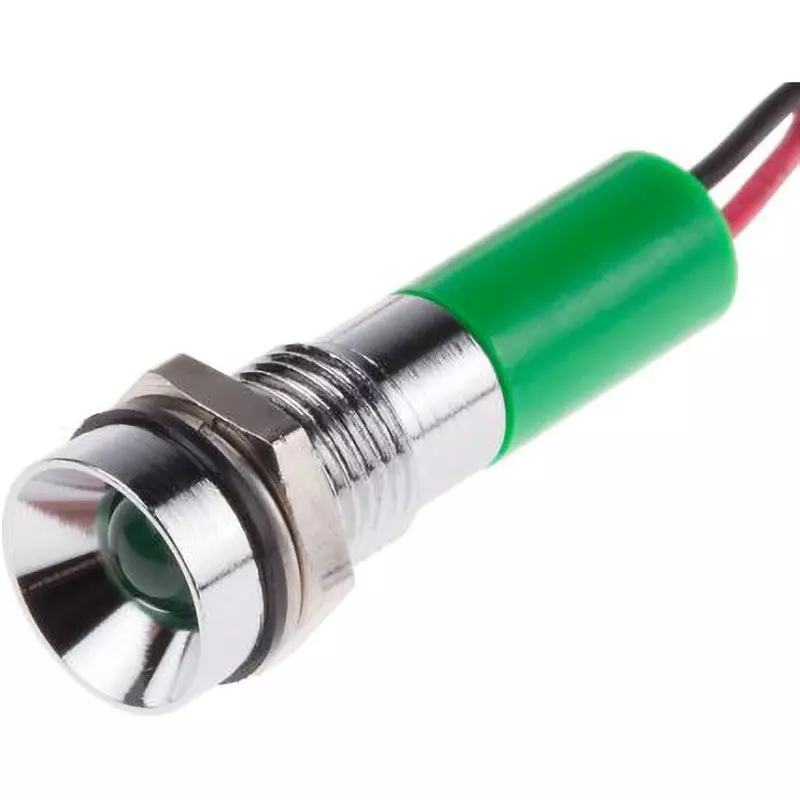 RS PRO LED Indicator Light 20 mA Rated Current Green, 723-9435