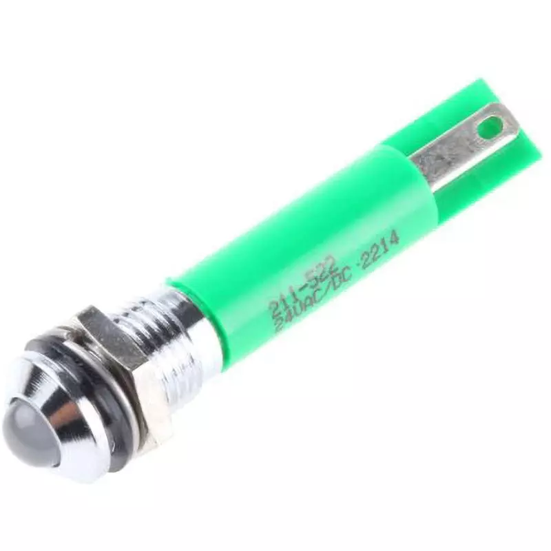 RS PRO LED Indicator Light 20 mA Rated Current Green, 211-522