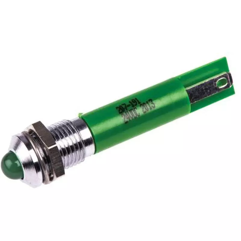 RS PRO LED Indicator Light 20 mA Rated Current Green, 207-191