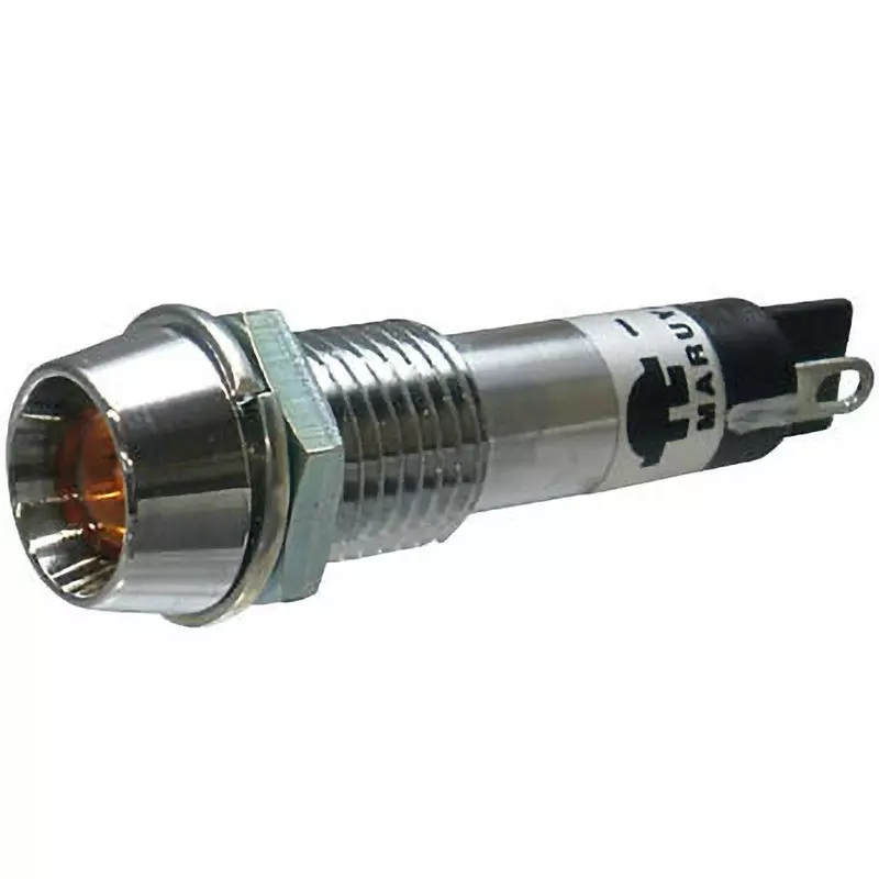 MARUYASU DENGYO LED Indicator Light DC 24 V Round Φ10.2 mm Mounting Dia Orange, DB24-19OS