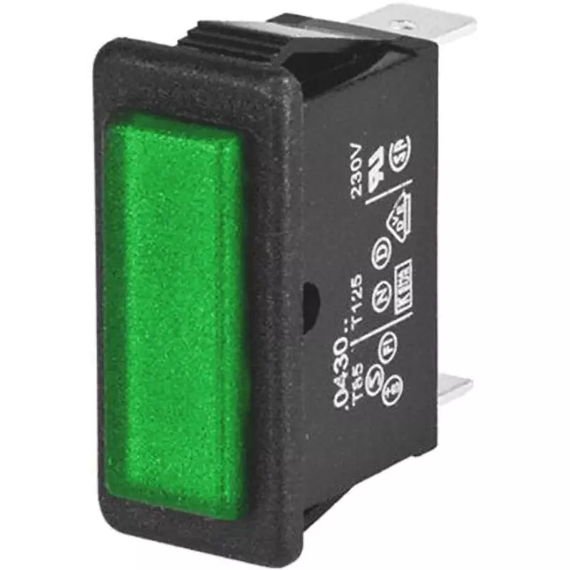 ARCOLECTRIC (BULGIN LIMITED) Arcolectric Indicator 230 V Rated Voltage Green Light Colour 28.2x11.5, C0430FQNBB