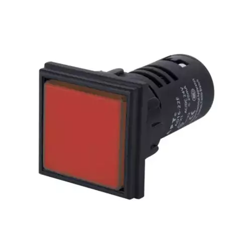 Sibass Electric Square Pilot Lamp Red 24/220 V AC Size 16 mm, SE-TA16-CF (Pack of 200)
