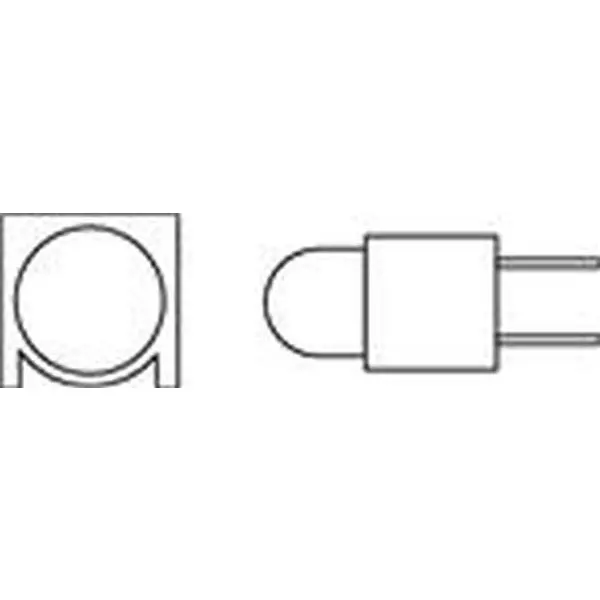 DIALIGHT 550 Series LED Circuit Board Indicator Yellow Illumination Color 10 mA If - Forward Current, 550-2304F
