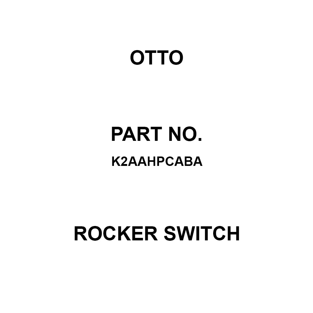 Otto Sealed Rocker Switch 5 & 16 Amp Panel Mount Rocker Actuator, K2AAHPCABA