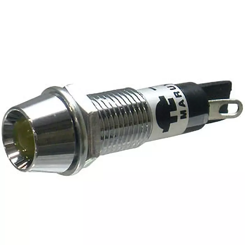 MARUYASU DENGYO LED Indicator Light DC 24 V Round Φ8.2 mm Mounting Dia Orange, DB24-89OS