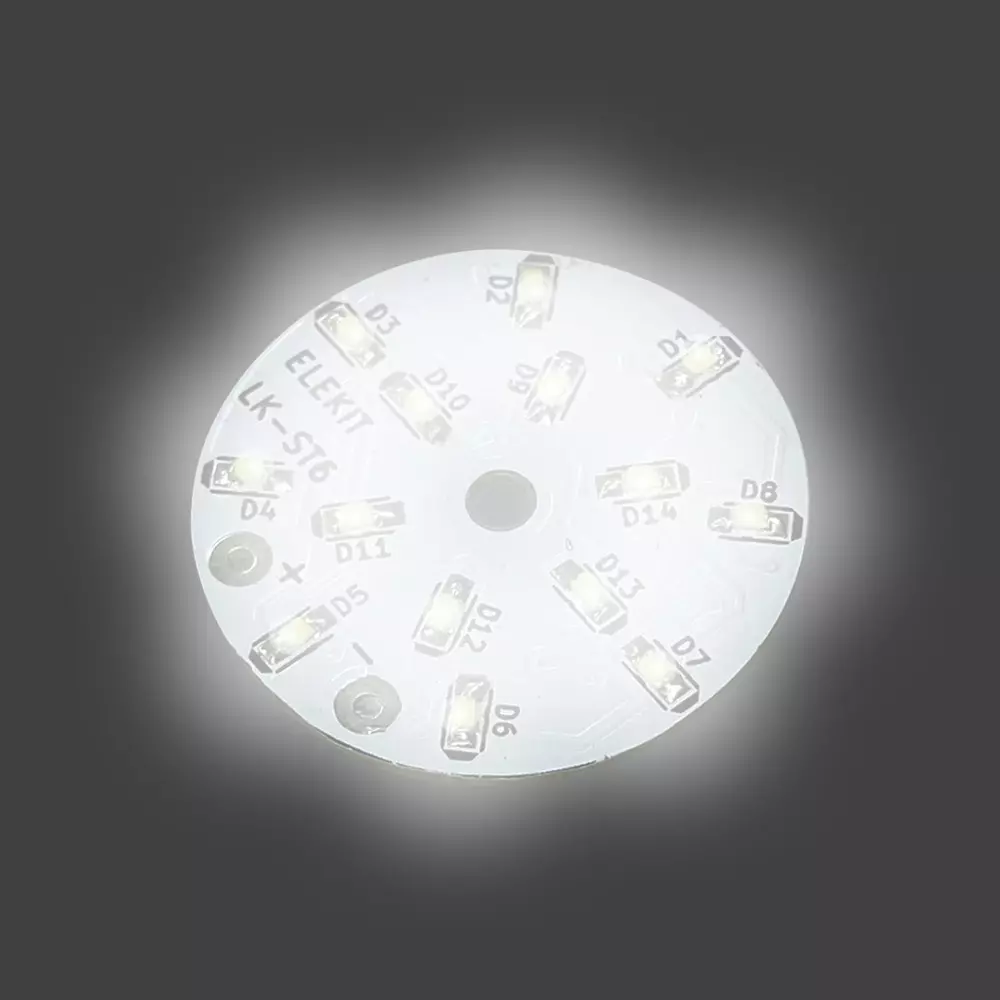 ELEKIT Round PCB LED Light Kit 70 mA Current Consumption 3.5 to 5 V Input Power, LK-ST6