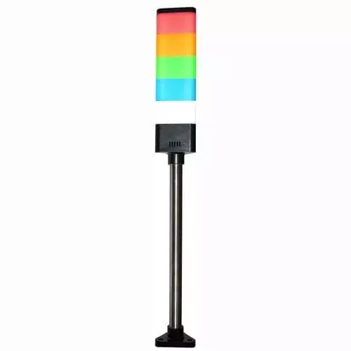 MALLORY Universal Stacklight with Sound Panel Mount Wire Red 24 V AC, 24 V DC, JTC028-RYGB-CDL