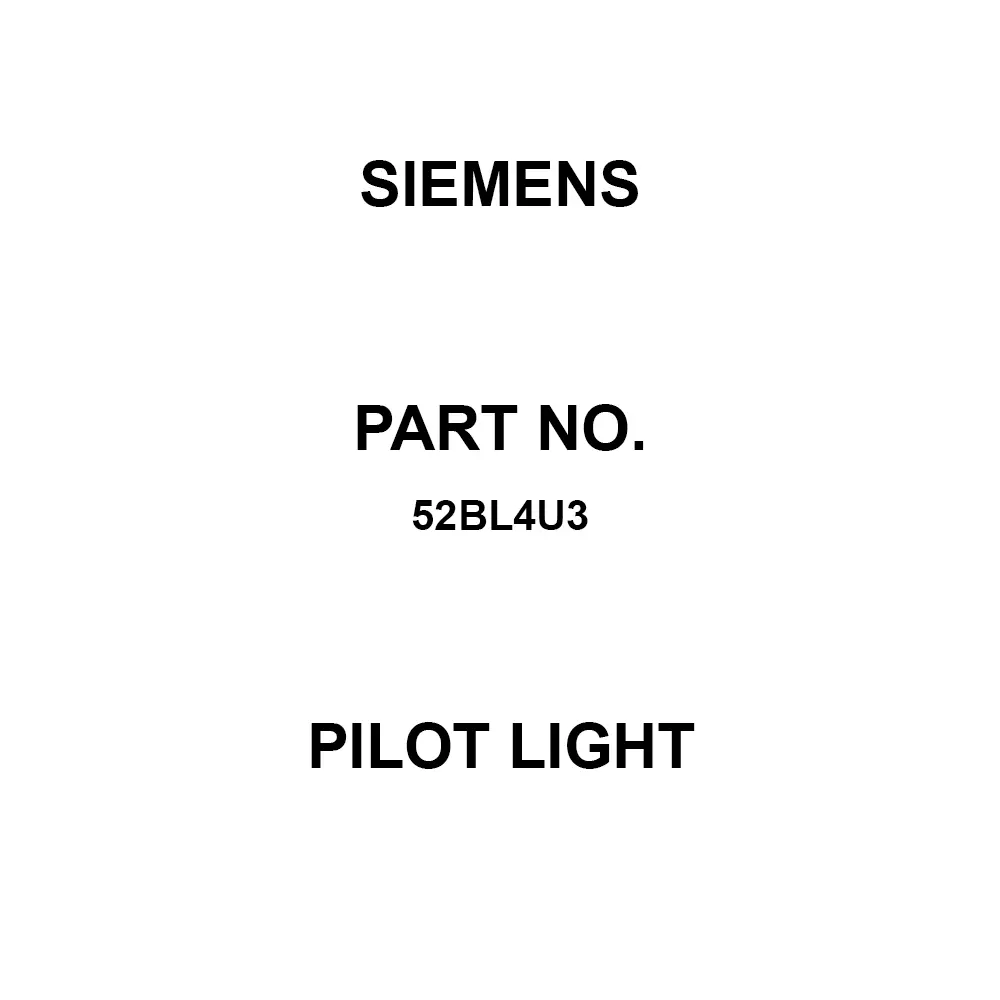 Siemens Pilot Light Panel Mount Screw Terminal, 52BL4U3